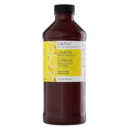 Lorann Oils Lemon Bakery Emulsion: Perfect for Amplifying Citrus Tones in Cakes, Cookies & Desserts, Gluten-Free, Keto-Friendly, Lemon Extract Alternative Essential
