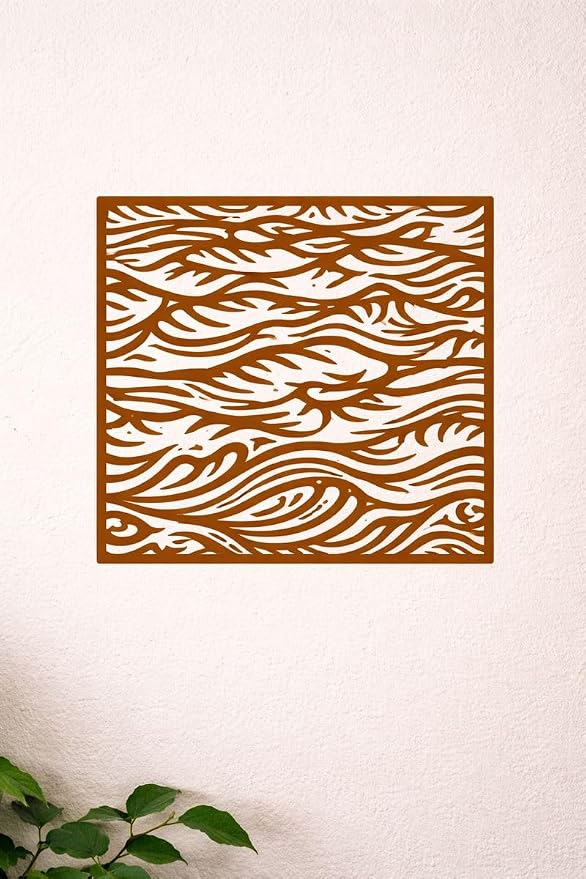 Ocean Waves Stencil – Reusable Sea Wave Design Template for Beach, Coastal and Ocean Art, Painting, Crafting, Wall Décor, Wood Signs, Journals and DIY Projects
