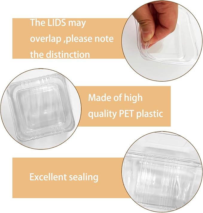100 Pack 8OZ Plastic 50Pcs Square Dessert Cups with Lids and 50Pcs Spoons,Square Ice Cream Container with Forks, Disposable Parfait Cups for Mousse Cupcake Pudding Snacks Yogurt Parfait Fruits（50Sets）
