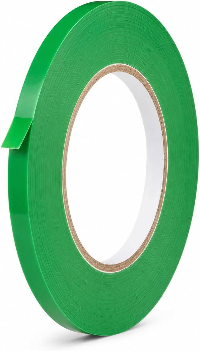 GGR Supplies UPVC-24BS Light Green Poly Bag Sealing Tape, 3/8 Inch x 180 Yards, Bag Sealing Tape for Produce, Bakery, Candy, Food Packaging and Inventory Color Coding