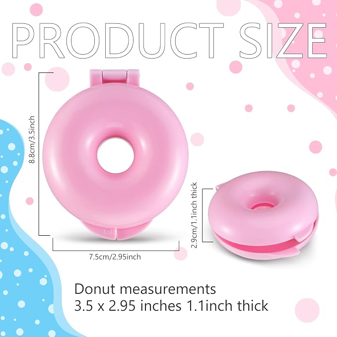 LemonRoad Pink Round Donut Cake Pop Mold Plastic Cake Pop Press Molds Shapes 3.46 Inch Large Circle Mold for Donut Bagel Making