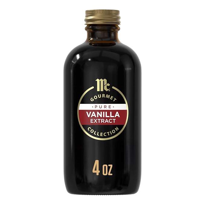 McCormick Gourmet Collection Vanilla Extract, Pure, Our Best Herbs & Spices, Crafted in Small Batches with 100% Madagascar Vanilla Beans, Elevates Cookies, Pancakes, Waffles, Coffee, Sauces, Glazes, and More, 4 fl oz