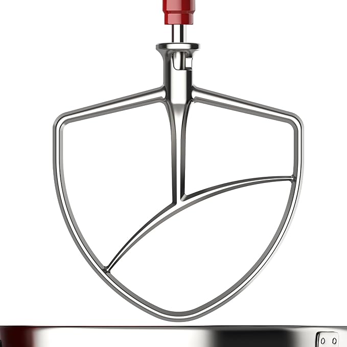 Stainless Steel Flat Beater for KitchenAid Mixer, Paddle Attachment for 5Plus/6 Qt Bowl-Lift Stand Mixer, Beater Replacement Accessories, Stainless Steel Kitchen aid Attachments by Fgreeble