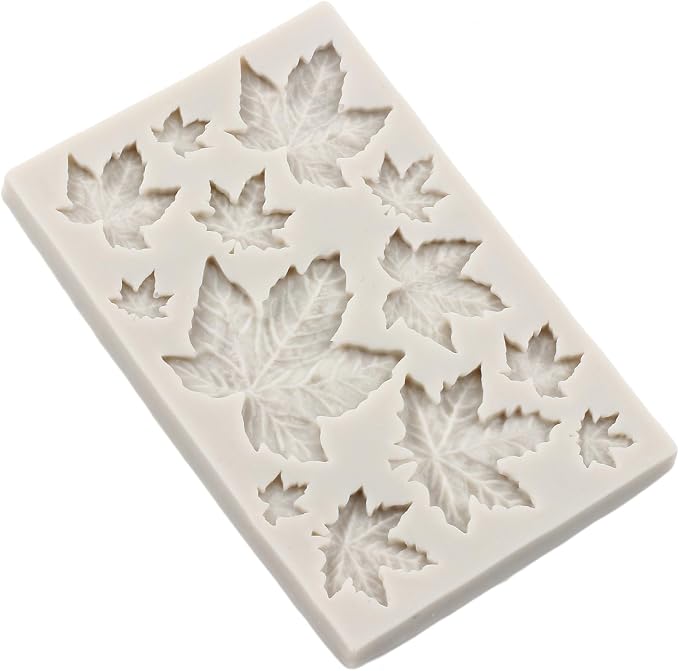 Tree Leaf Silicone Molds Maple Leaf Fondant Mold For Cake Decorating Cupcake Topper Candy Chocolate Gum Paste Polymer Clay
