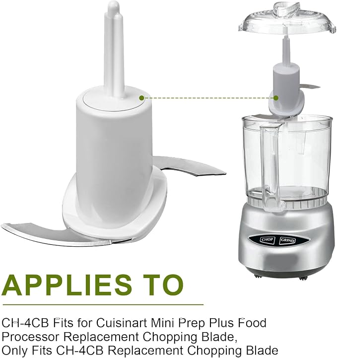 CH-4CB Fit for Cuisinart Mini Prep Plus Food Processor Replacement Chopping Blade, Only Fit CH-4CB Replacement Chopping Blade, Compatible with CH-4, CH-4BK, CH-4DC 4 Cup Chopper/Grinder Chopping Blade