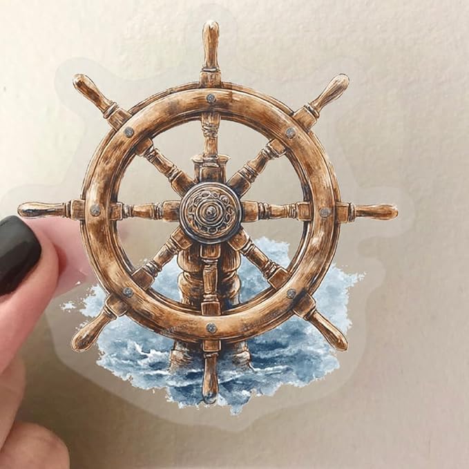 50PCS Cool Sailing Stickers for Kids Teens, PET Transparent Waterproof Navigation Stickers Pack for Water Bottles,Laptop,Scrapbook, Bakery Themed Party Decorations