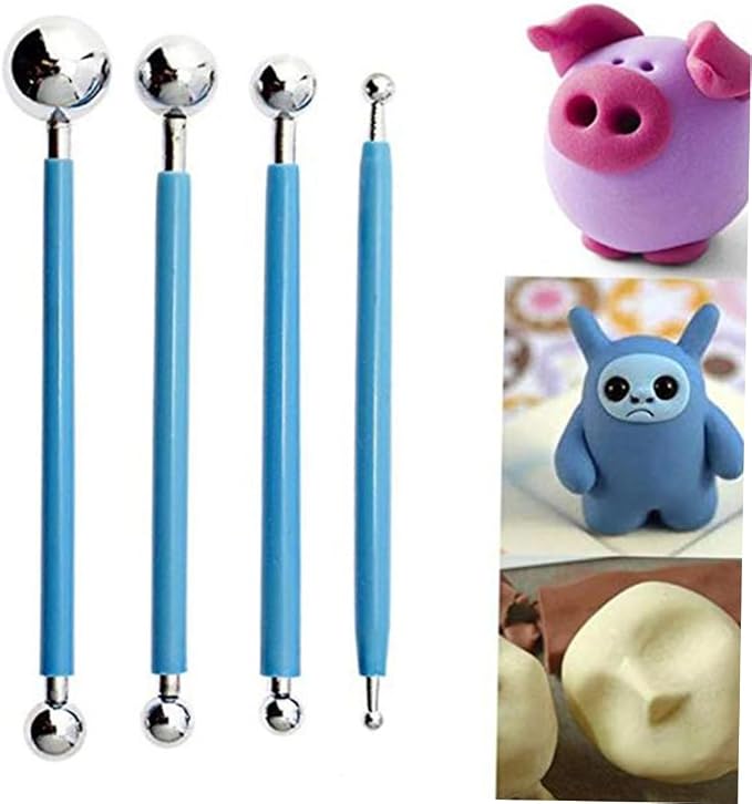 PRETYZOOM 13 Pcs Fondant Sculpting Tools Set Cake Decoration Pens for Sugar Craft Dough Engraving and Modeling Kit for Bakery Pottery and DIY Cake Decoration