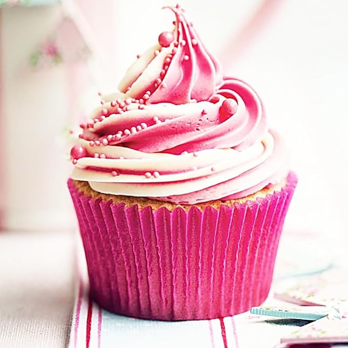 Edible Pink Pearl Sprinkles for Cake Decorating, Mixing 4 Sizes Pink Sugar Cupcake, Ice Cream, Donuts, Macaron Toppings Supplies 90g/ 3.17oz