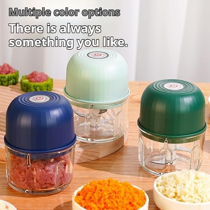 Model Type-c Rechargeable Food Processor Electric , Mini Food Chopper, Garlic Crusher, Onion Chopper, Portable Mini Food Processor for Garlic, Ginger, Chilli, Vegetable
