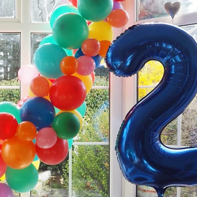 40 Inch Number 8 Balloon, Navy Blue 8 18 28 80 Birthday Balloons for Men Boys, 8th Birthday Decorations Party Supplies, Wedding