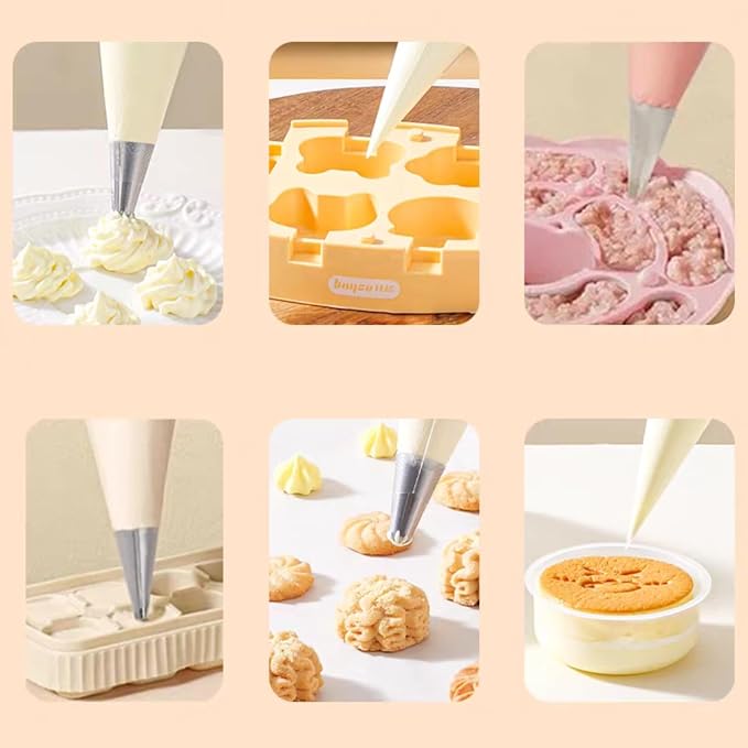 Disposable Small Piping Bags, 8 Inch, 200 Count, Extra Durable, Anti Burst, for Cream Frosting, Cake & Dessert Decorations