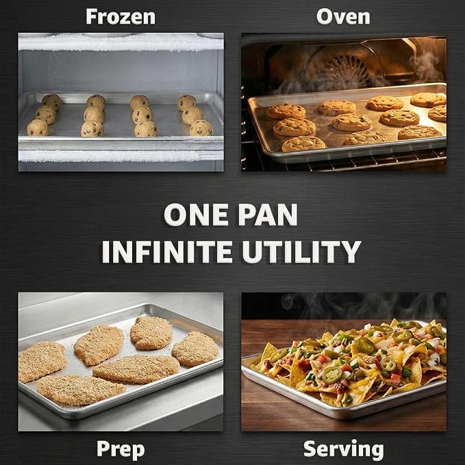 9.5" x 13" Quarter Sheet Pan 12 Pack Commercial Small Baking Sheet and Oven Tray