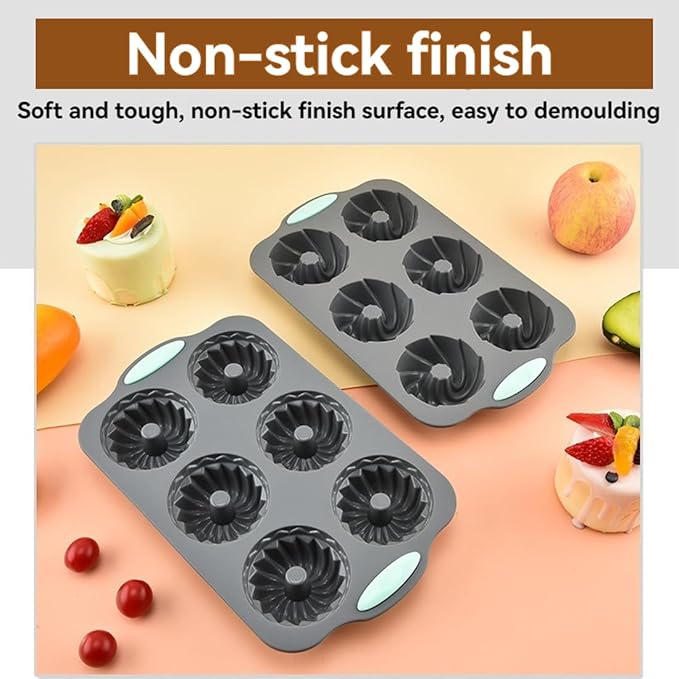 Wreath Ice Mold, Christmas Ice Cube Molds, Silicone Wreath Ice Cube Tray For Holiday Cocktails, 6 Hole Flexible Donut Diy Bakeware Suitable For Ice Cubes, Cakes, Soap, Chocolate (C Set)