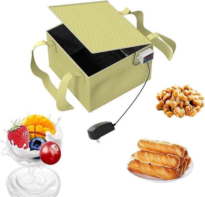 Dough Proofer with Heater, Fold Dough Proofing Box, -50~110°C Accurate Temperature Control, Reusable Sourdough Bread Making Tools Kit, for Making Bread, Yogurt, Natto, Fermentation