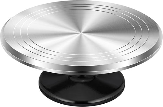 Kootek Aluminium Alloy Revolving Cake Stand 12 Inch Rotating Cake Turntable for Cake, Cupcake Decorating Supplies for Mother's Day