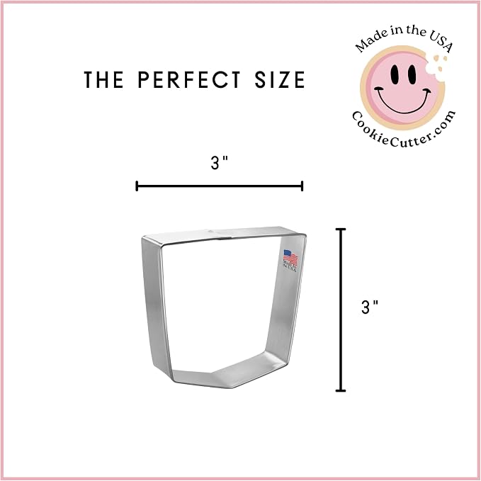 Foose Back Pocket Cookie Cutter 3.75 Inch –Tin Plated Steel Cookie Cutters – Back Pocket Cookie Mold