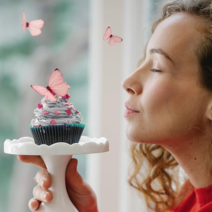 NEW Sugar Robot Edible Butterflies for Cake Decorating - Small Pastel Butterfly Cake Toppers and Cupcake Toppers - Decoration Made in the USA - Premium Crafted Assorted Colors