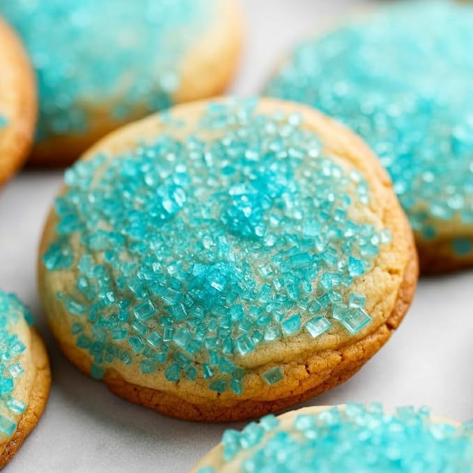 Bakerpan Sky Blue Sugar Sprinkles for Baking - 7 oz Coarse Sparkling Decorating Sugar Crystals for Baking Topping, Cookies & Cupcakes | Kosher, Gluten-Free, Made in USA
