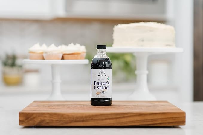 Rodelle Organic Baker's Extract Blend of Pure Vanilla Extract and Other Natural Flavors Gluten Free Made in USA, 4 Ounce