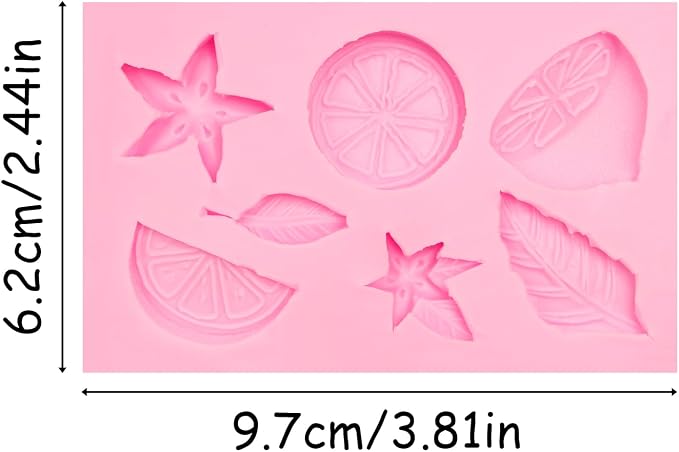 Lemon Silicone Mold, Lemon Slices Resin Fondant Mold for Cake Decoration Candy Cupcake Topper Cake Polymer Clay Crafts Epoxy Resin