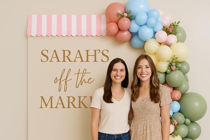 Green Pink Yellow Blue Balloon Arch Garland Kit for Fresh Off the Market Bachelorette Bridal Shower Locally Grown Baby Shower Farmers Market Party Decorations