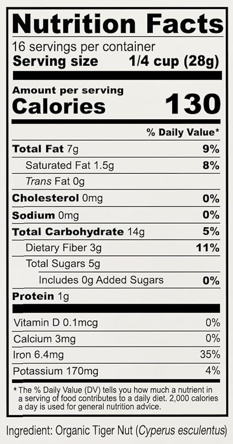 Anthony's Organic Tiger Nut Flour, 1 lb, Gluten Free, Non GMO, Paleo Friendly