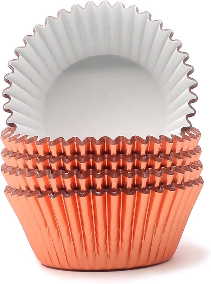 Standard Champagne Gold Foil Cupcake Liners Muffin Baking Cups for Party and More, 100-Count