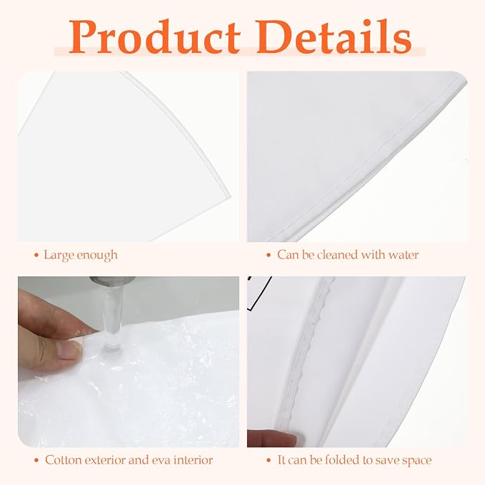 4 Pcs White Cloth Frosting Bags with Plastic Coating 24" Reusable Piping Pastry Bags Large Canvas Cake Decorating Bag Icing Piping Bag for Frosting, Icing, Cakes, Cupcakes, Cookies