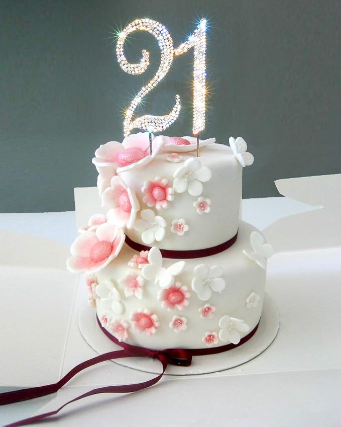 Scotamalone 21Cake Topper Premium Bling Rhinestone Diamond Gems