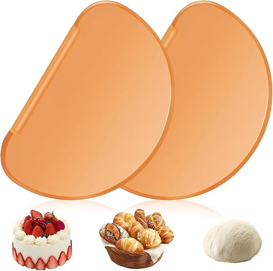 2PCS Bowl Dough Scraper,Flexible Bowl Scraper,Curved Edge Bread Dough Scraper Bowl Spatula,Spatula Multipurpose Baking Food Scraper,Pastry Cutter Tool