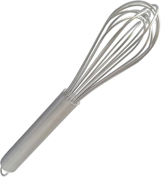 Stainless Steel Wire Balloon Whisk- 8 Sturdy Wires, 10-inch Food Mixer Beater Heavy Duty Hanging Hook