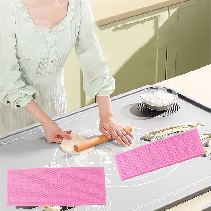 2Pcs Silicone Honeycomb Fondant Cake Mold, Lace Mat Mould, Embossing Mat, Kitchen Baking Cooking Tool