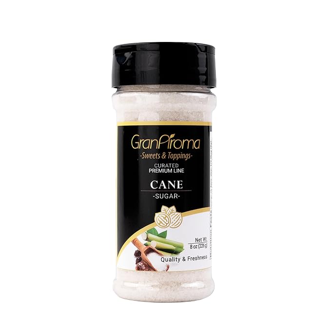 GranAroma Cane Sugar, Pure Sweetness, Ideal for Baking & Beverages (8 Ounce)