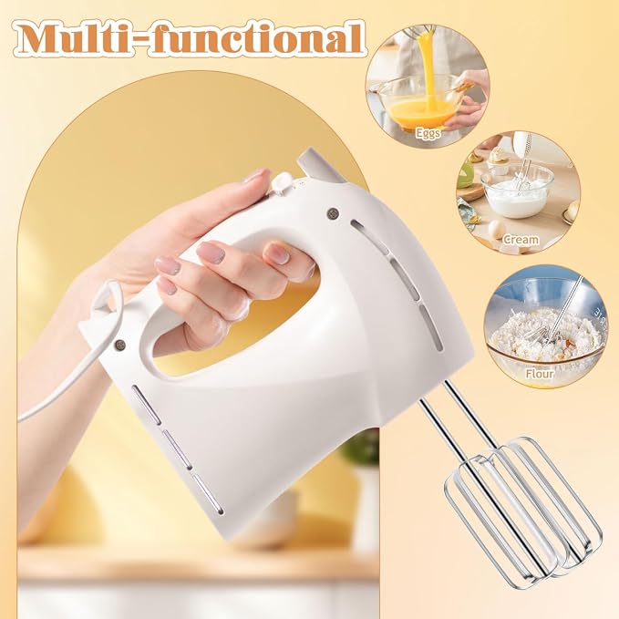 Hand Mixer Replacement Beaters: 2 Pack Stainless Steel Attachments for Electric Mixer, Egg Beater Whisk Set, Handheld Kitchen Baking Parts for Cake Batter Dough Cream