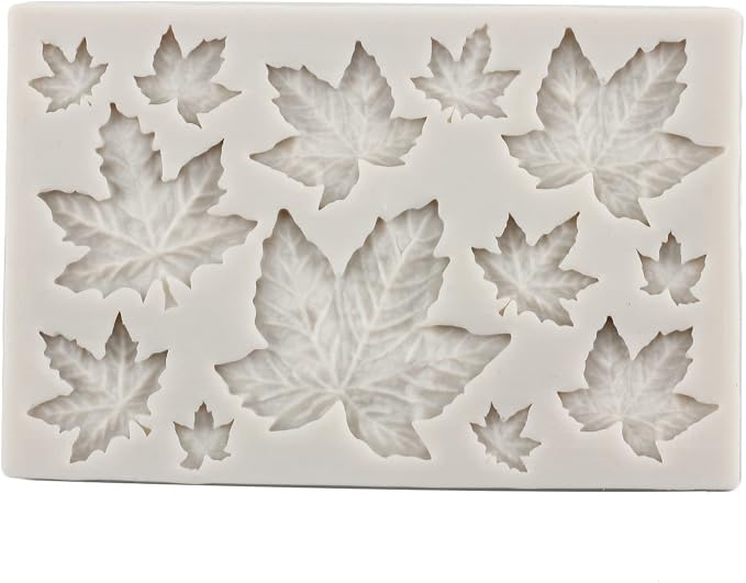 Tree Leaf Silicone Molds Maple Leaf Fondant Mold For Cake Decorating Cupcake Topper Candy Chocolate Gum Paste Polymer Clay