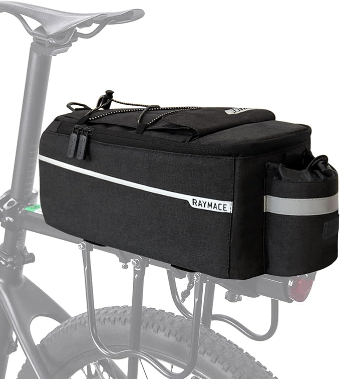RAYMACE Bike Rear Rack Bag, Bike Trunk Cooler Bag, Bicycle Pannier for Warm or Cold Items