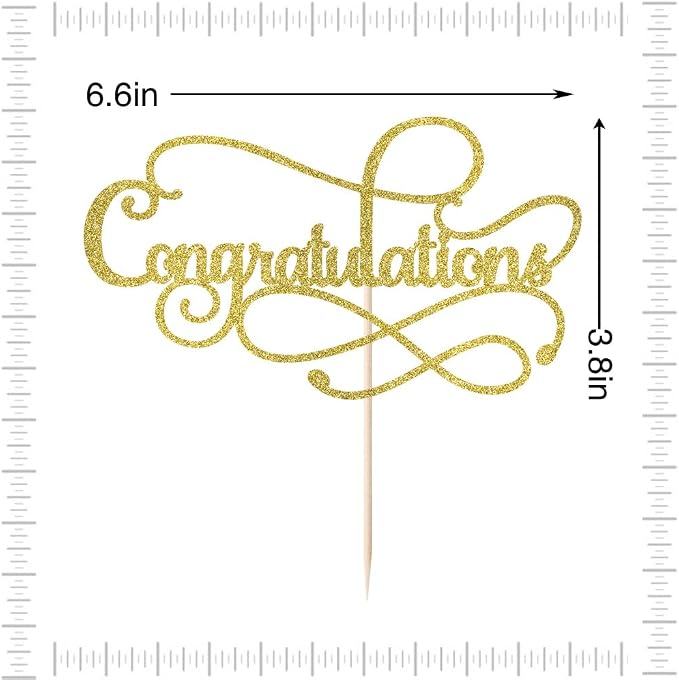 Congratulations Cake Topper,Congratulations 2026 Graduation Cake Topper,Graduation, Wedding, Retirement, Birthday, Anniversary, Celebration Party Decorations Supplies