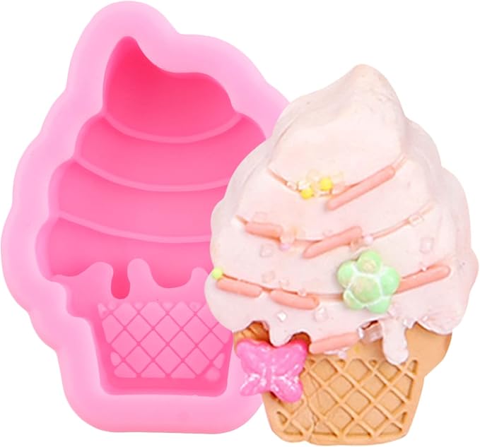 ZiXiang Macaroon Hamburger Silicone Molds Ice Cream Ball Fondant Mold Milk Chocolate Mold for Cake Decoration Cupcake Topper Candy Resin Clay Candle Soap Bath Bomb Set Of 4