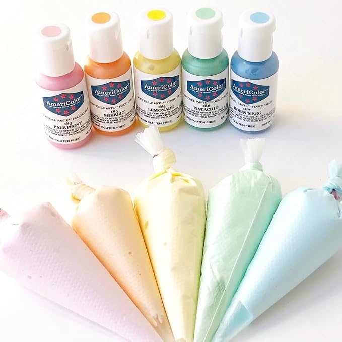 AmeriColor, Pale Peony, 0.75 Ounce Bottle, Soft Gel Paste Food Color