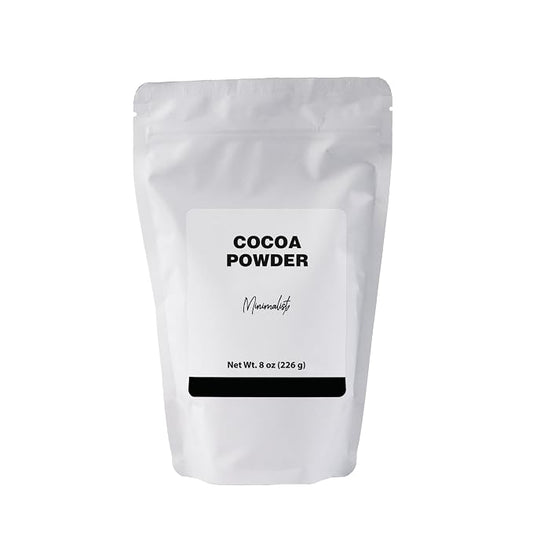 Minimalist Cocoa Powder, Dutch Process for Baking and Beverages, Packaged for Convenience in a Resealable Bag (8 Ounce)