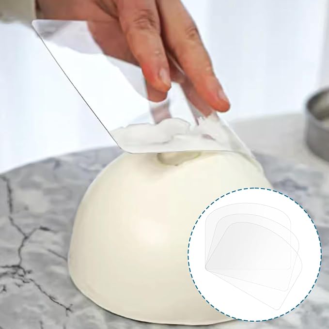 15 Pcs Transparent Cake Cream Scraper Plastic Cake Scraper Flexible Spatula Plastic Scraper Tool Cake Smoother for Icing Fondant Smoother Supplies Acrylic Cake Scraper DIY Baking Tool