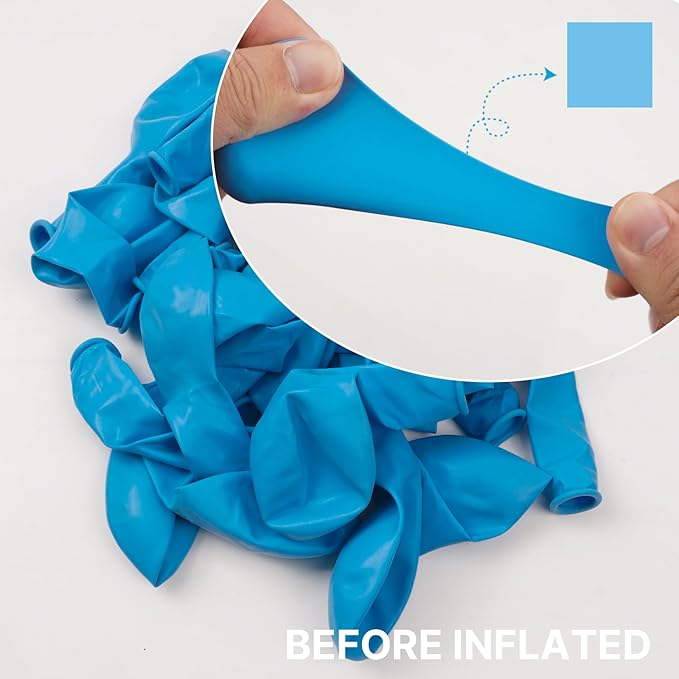PartyWoo Light Blue Balloons 127pcs Different Sizes Pack of 36 18 12 10 5 Inch Baby Pastel Blue Balloon Arch Kit for Baby Shower Gender Reveal Graduation Mermaid Birthday Party Decorations Blue-Y20