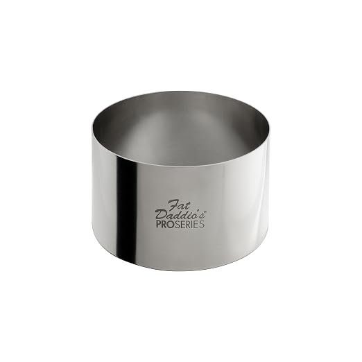 Fat Daddio's Round Cake & Pastry Ring Stainless Steel, 3 x 1.75 Inch, Silver
