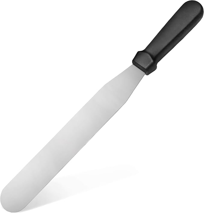 New Star Foodservice Straight Icing Spatula, 10 Inch Blade, 15 Inch Overall, Bakery-Grade Stainless Steel Cake Decorating Spatula
