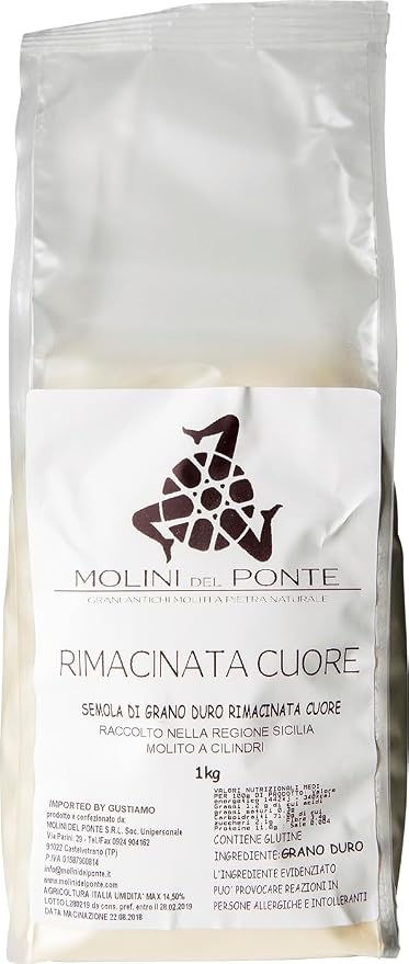 Sicilian Semola Rimacinata Durum Wheat Flour - ORGANIC - Molini del Ponte, Castelvetrano Sicily