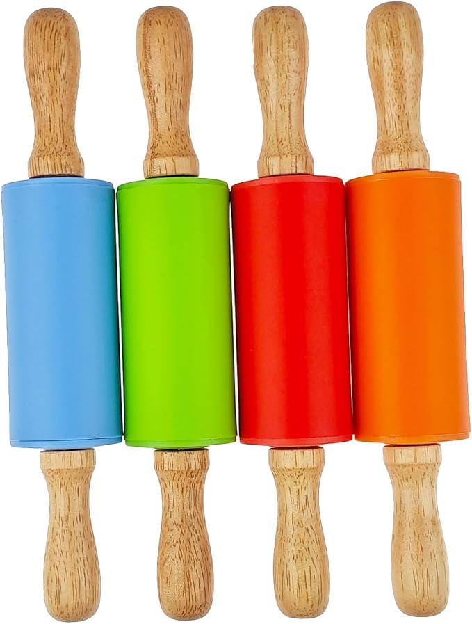 16 Pack Small Rolling Pin for Kids, Kids Rolling Pin for Home Kitchen (9 Inch)