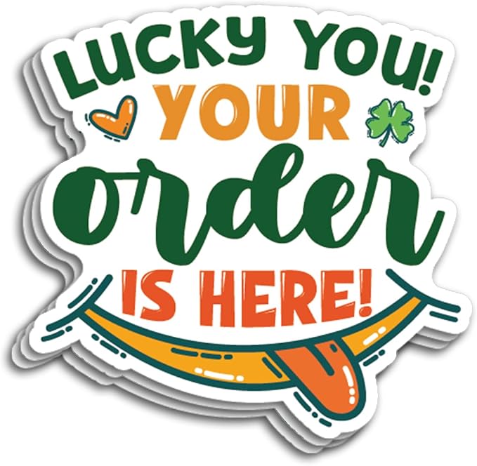 240 PCS St. Patrick's Day Business Packaging Stickers,Your Order is Here Lucky Sticker for Envelopes Shipping Boxes Product Packaging