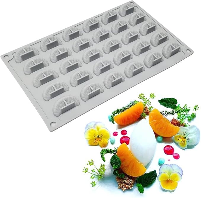 mostsom 3D Tangerine Slice Silicone Mold Orange Segments Fruit Fondant Gum Paste Icing Mold for Cake Cupcake Decoration Chocolate Candy Resin Polymer Clay Soap Embeds Mold (Rrange C)