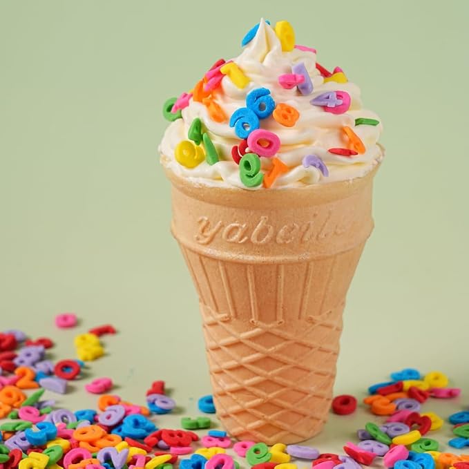 Numbers Sprinkles for Cake Decorating 7 Ounces Edible Rainbow Confetti Sprinkles for Cupcake, Cookies, Ice Cream Topper, Multicolor Cake Decorationss, Baking Desserts