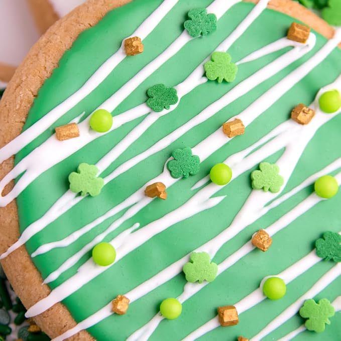 Sweets Indeed Dye Free St Patricks Day Sprinkles, Green Sharmrocks Clovers, No Artificials Dyes, Edible Sprinkle Mix, Perfect for Cake Decorations, Baking, Ice Cream, Cookies, Cupcake Topper (Dye Free Shamrock Mix)